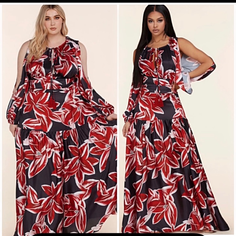 Maxi Dress By L’atiste Midnight Floral Holiday Dress
